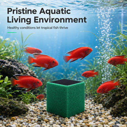🐠💧 Activated Carbon Filter Cube – honeycomb filtration clears cloudy water, removes odors. Anti-crumble block for crystal-clear aquarium! 🛡️✅