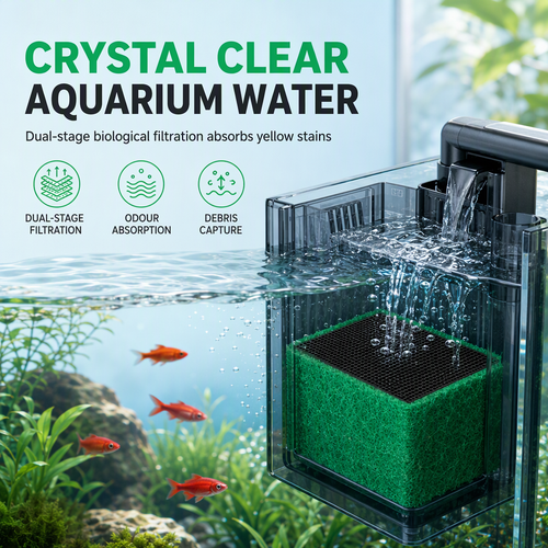 🐠💧 Activated Carbon Filter Cube – honeycomb filtration clears cloudy water, removes odors. Anti-crumble block for crystal-clear aquarium! 🛡️✅