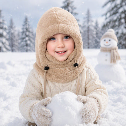 🧣3-in-1 Kids' Winter Hood – Soft Fleece Hat, Face Cover & Neck Warmer❄️
