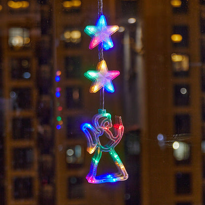 🎄❄️ DIY Christmas Snowflake Suction Cup LED Lights ✨ | Battery Operated, Warm & Multi-Colour, Window Suction Lights, Christmas Home & Party Decor