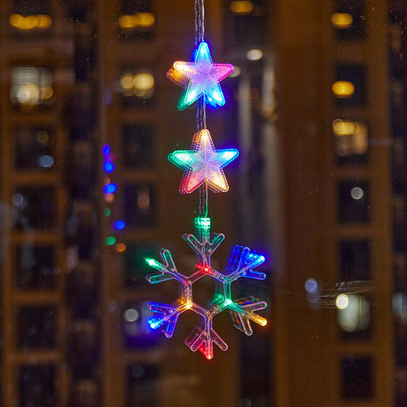 🎄❄️ DIY Christmas Snowflake Suction Cup LED Lights ✨ | Battery Operated, Warm & Multi-Colour, Window Suction Lights, Christmas Home & Party Decor